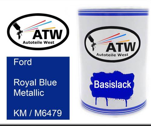 Ford, Royal Blue Metallic, KM / M6479: 500ml Lackdose, von ATW Autoteile West.